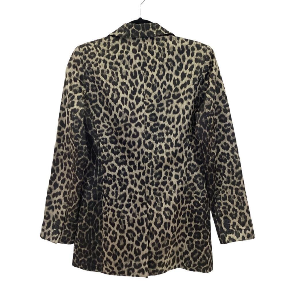Smythe Original Boyfriend Blazer In Classic Grey Leopard Size 4 - Picture 8 of 11